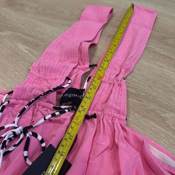 Vanessa Mooney, The Alya Dress in Pink, Tie Closures Women’s XL - Picture 11 of 13